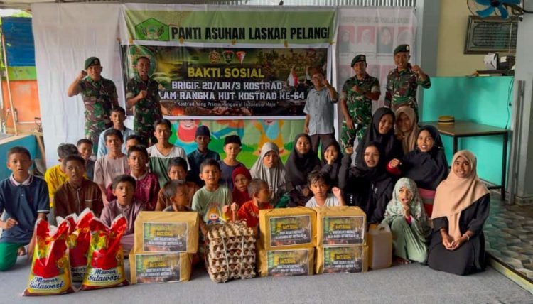 Sambut HUT Kostrad ke-64, Prajurit Brigif 20/IJK 3 Kostrad Gelar Baksos ke Panti Asuhan di Timika